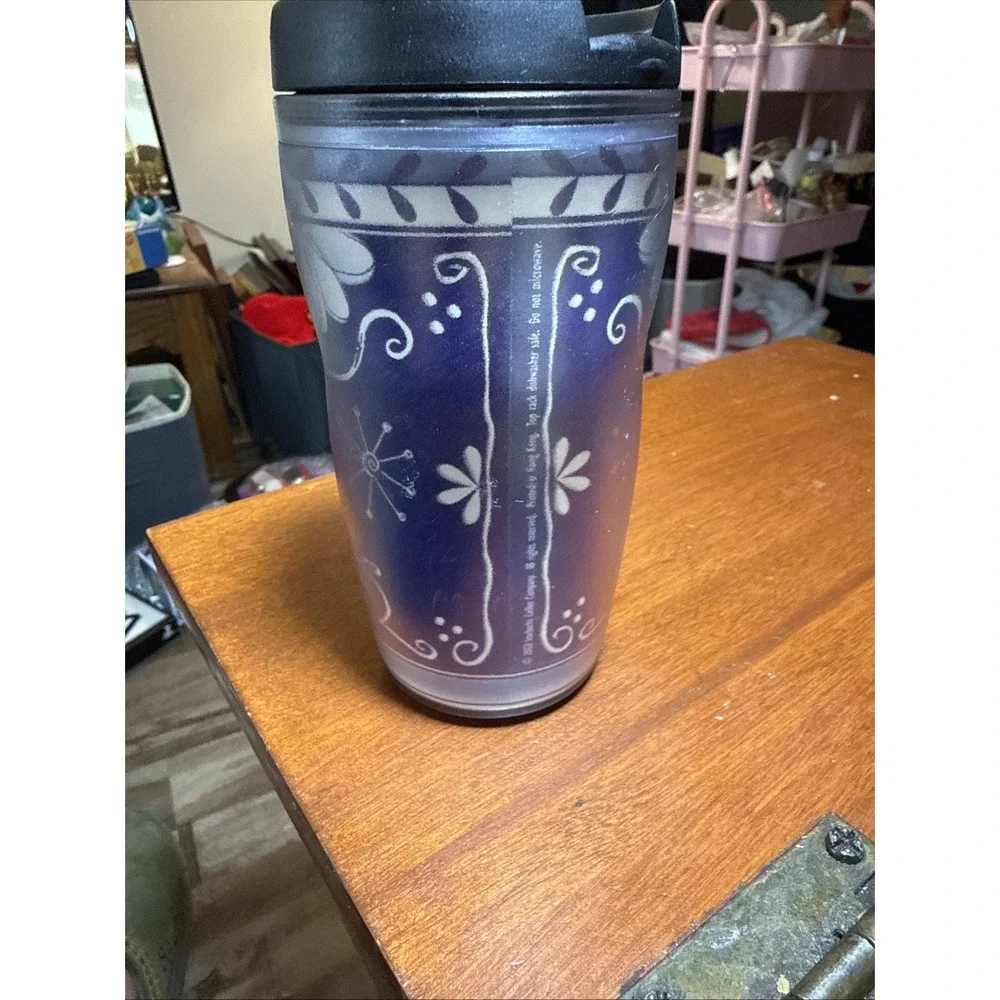 Vintage 2001 Starbucks Barista Tumbler 8 oz Dove Navy